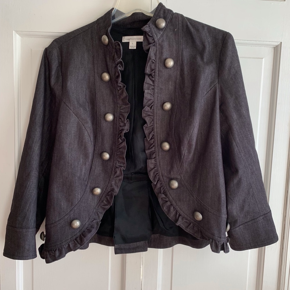John Paul Richards Military Style Denim Blazer